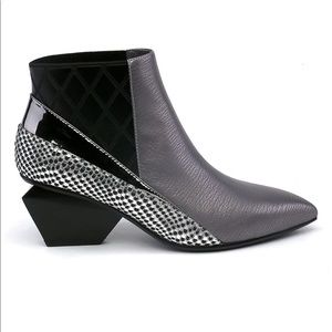 United Nude Jacky Lee gun metal+black+silver mid